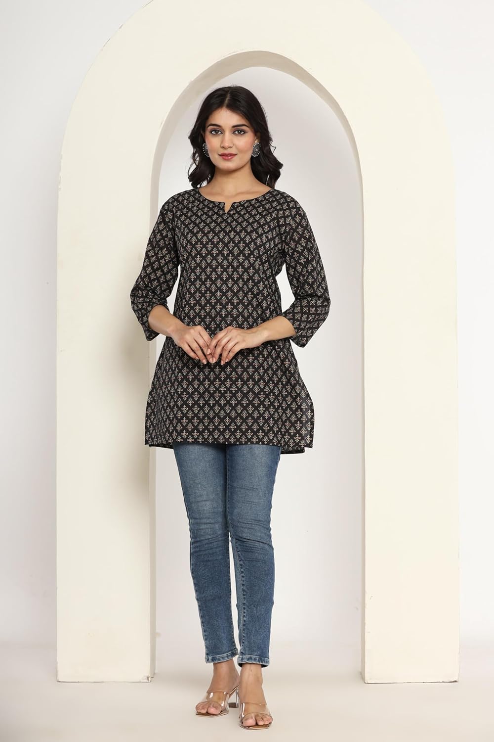 COTTBELLE Women's Wear Printed Cotton Short Kurta