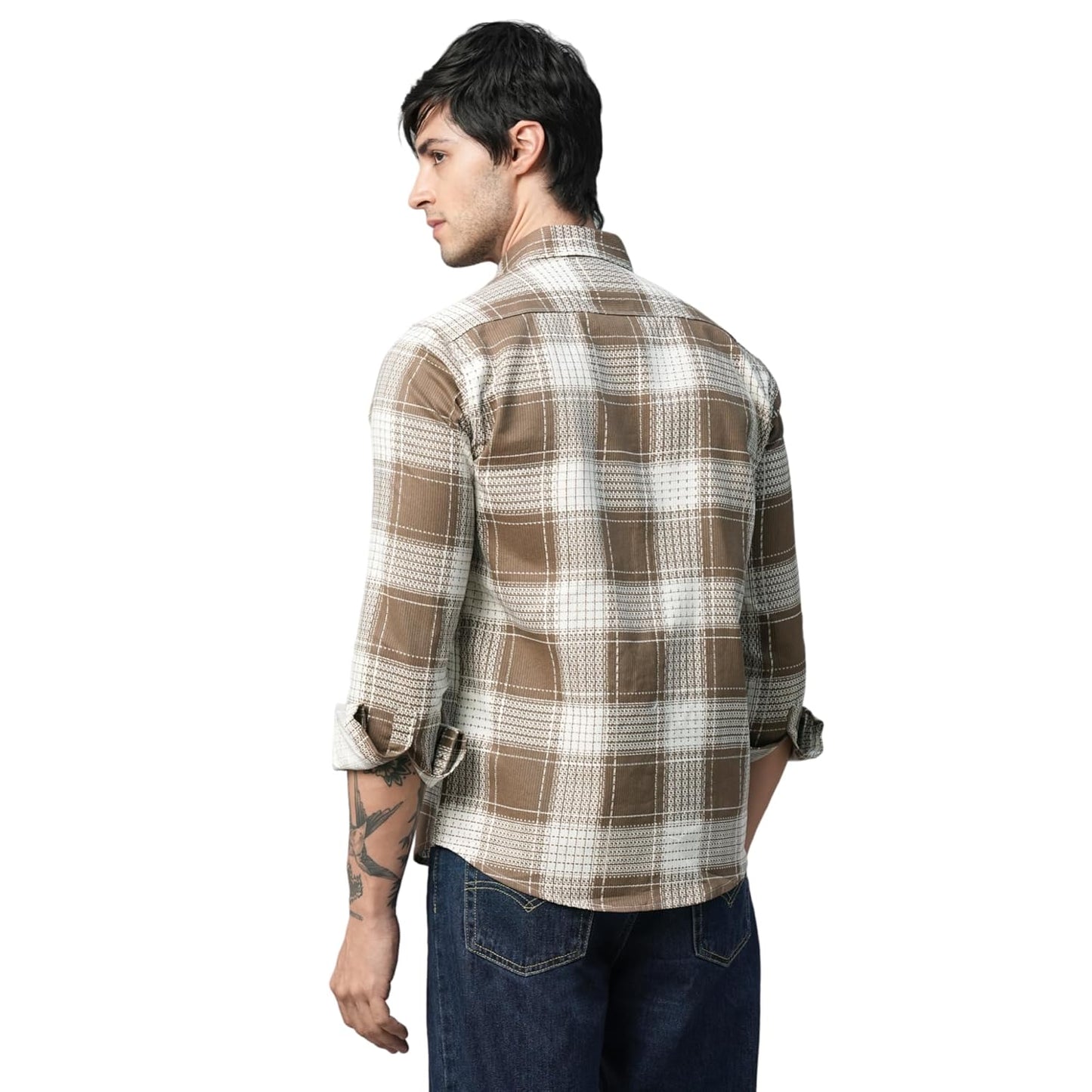 Exclusive Checked Double Pocket Full Sleeves Shirt