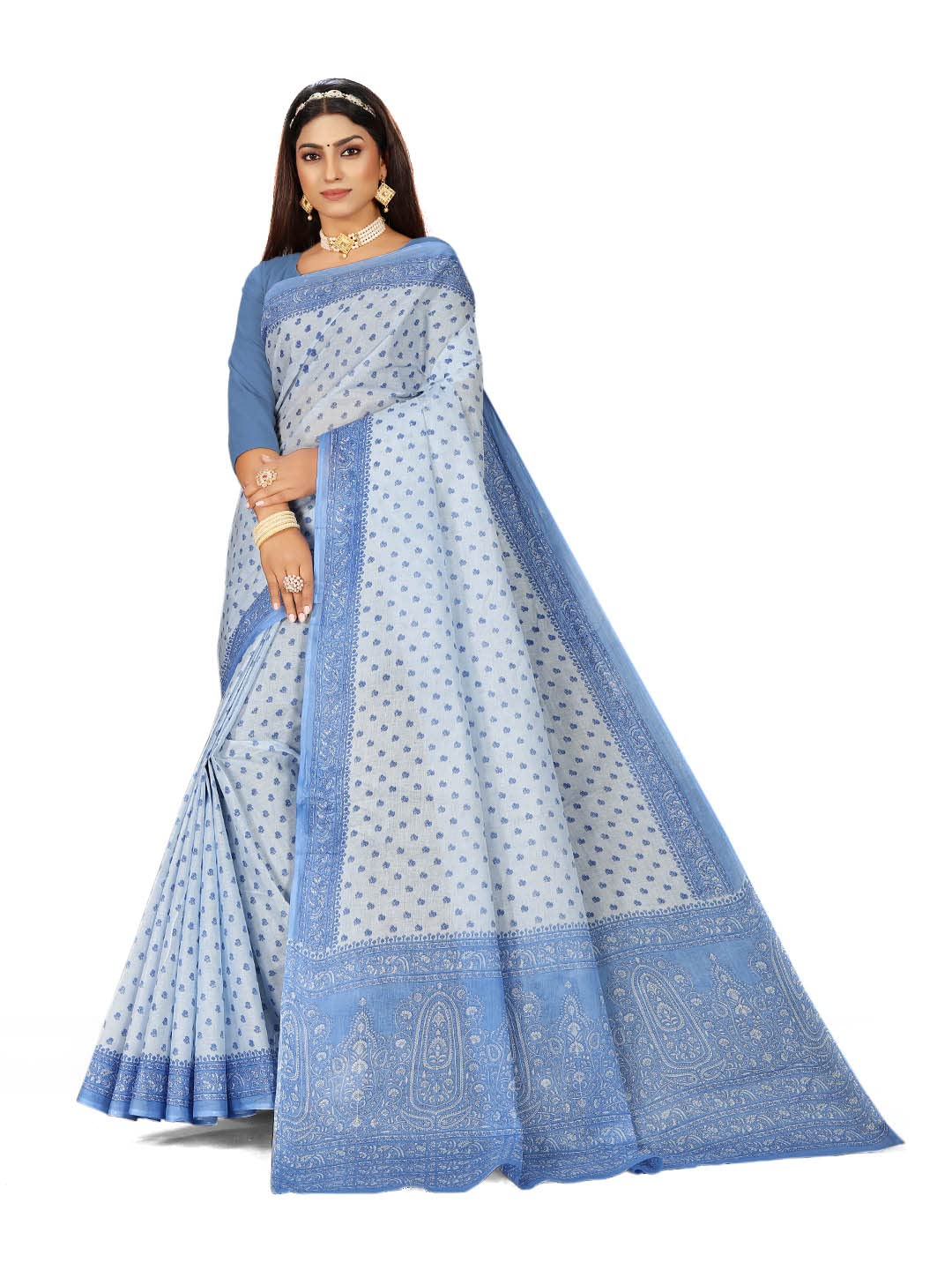 Pure Cotton Saree for Women without Blouse Piece