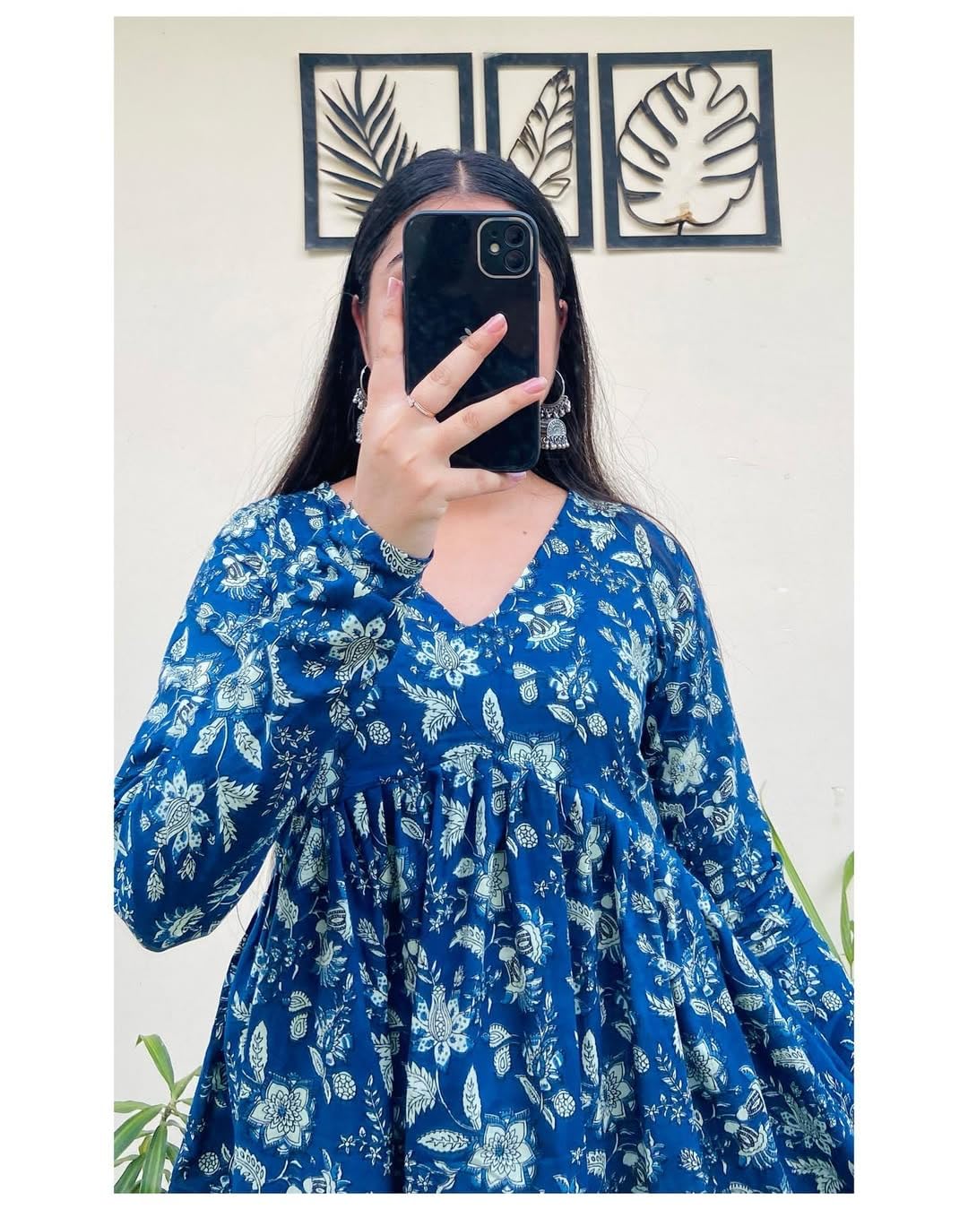 Women's Floral Print Reyon Peplum Top