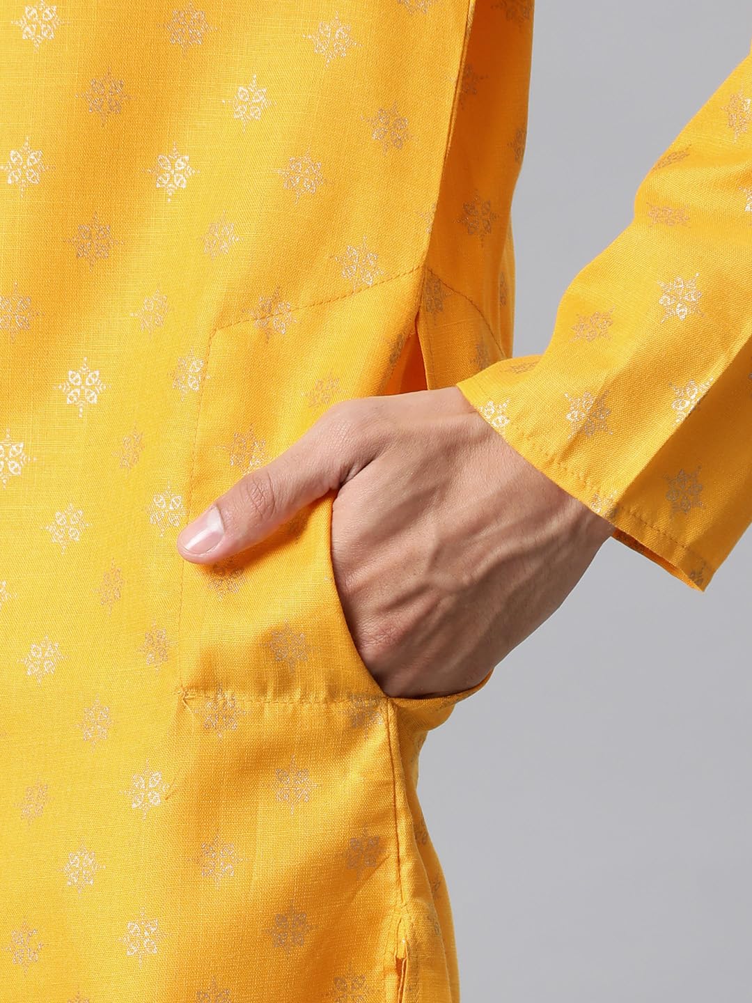 Luxrio Kurta for Men Cotton Blend Printed Regular Fit