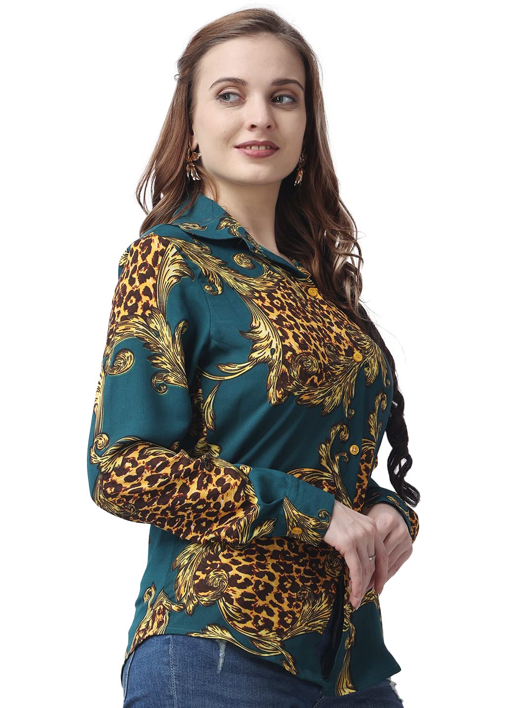 POPWINGS Printed Full-Sleeves Regular-Fit Polyester