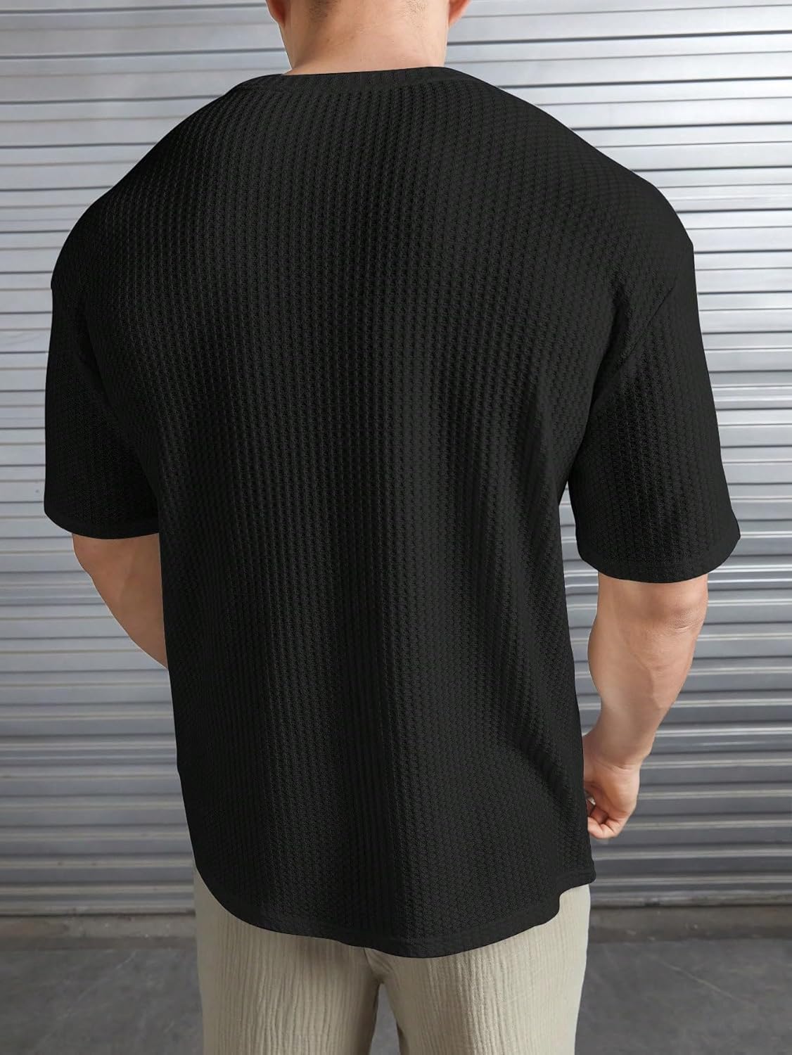 O3e Mens Solid Dotted Unique Design Oversized