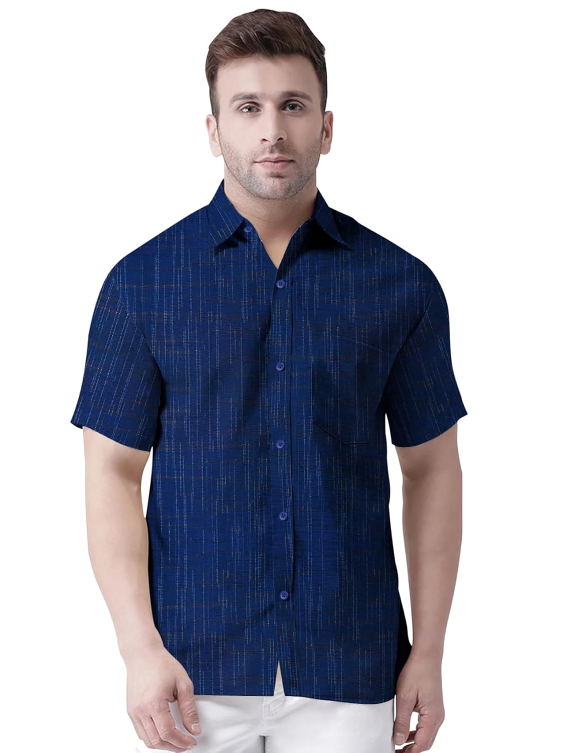 Men's Pure Khadie Cotton Regular Fit Half Sleeves