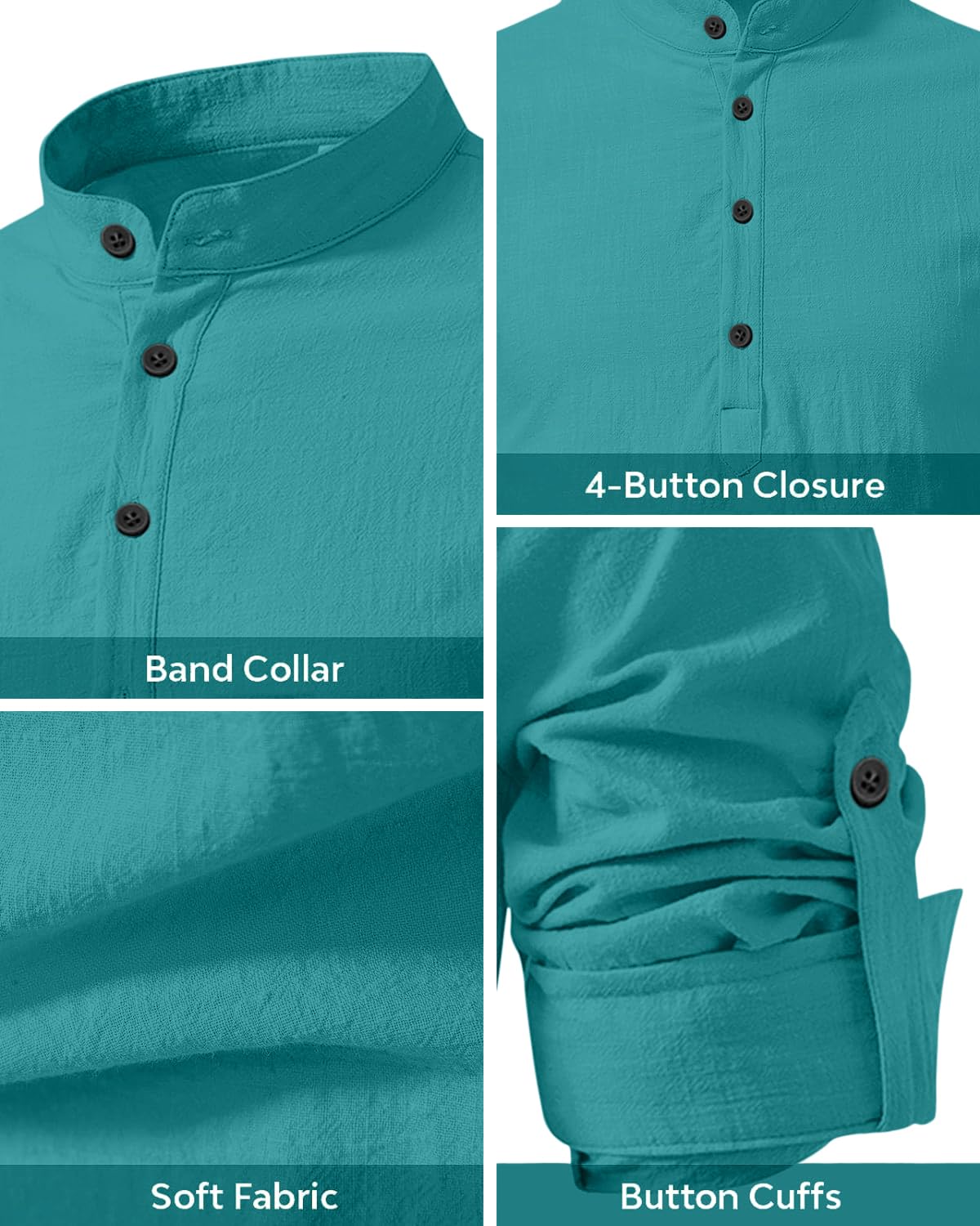 Men Solid Cotton Blend Straight Kurta Shirt Pack of 2