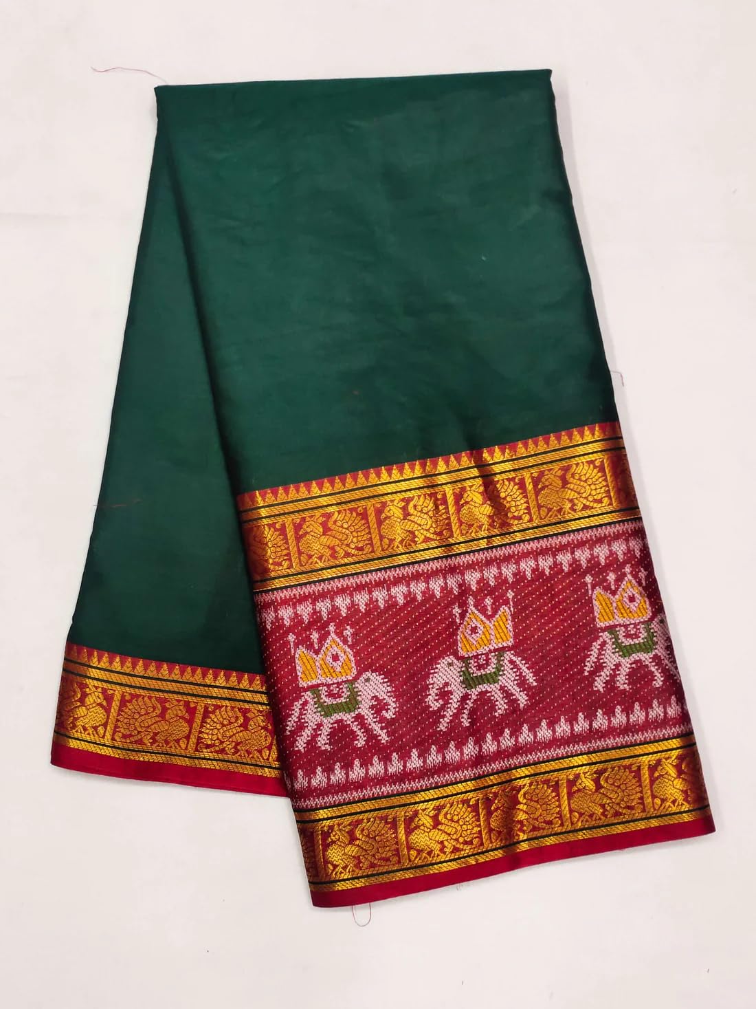Women Cotton Silk Saree with unstitched blouse