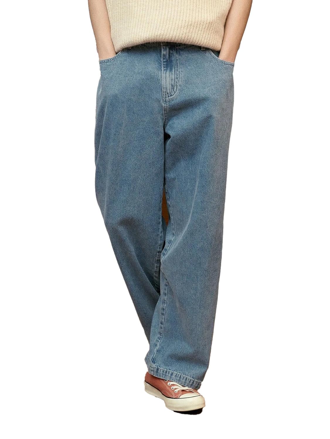 KOTTY Men's Solid Straight Fit/Skinny Fit/Relaxed Fit