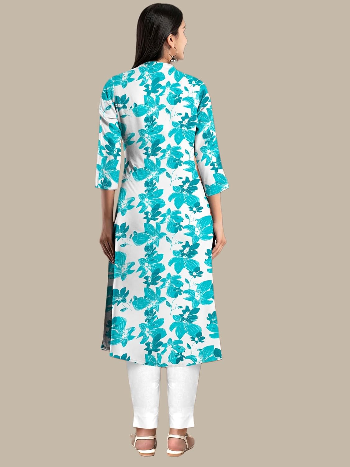 Women's Cotton Floral Print Kurti Pant Set with Dupatta