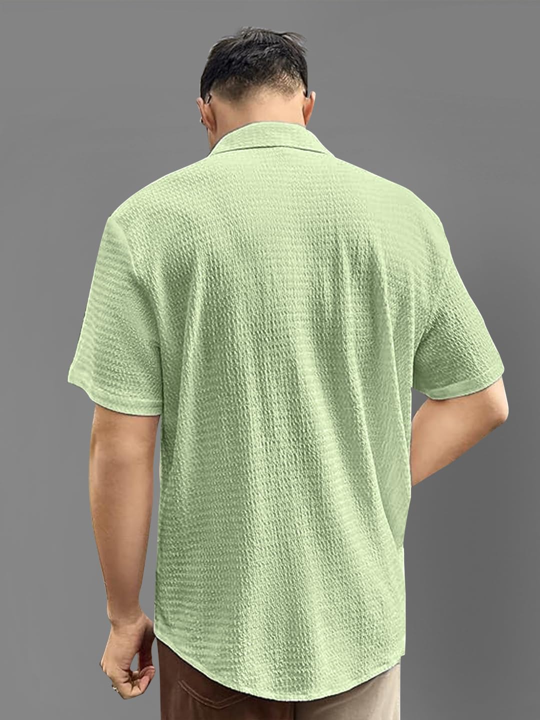 Pinkmint Men's Solid Regular Fit Shirt