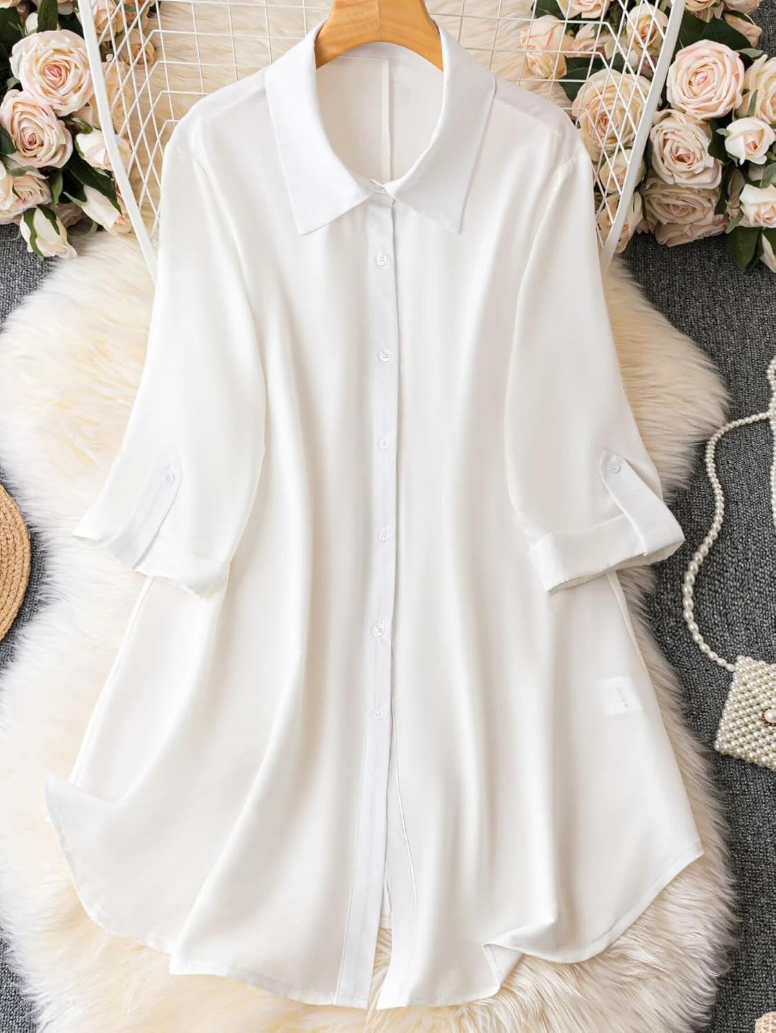 Leriya Fashion Women's Shirt Dress Knee Length Dress | Loose Fit | Button-Down | | 3/4 Sleeve | Summer Wear | Available in (Pack of 2 | Value Pack)