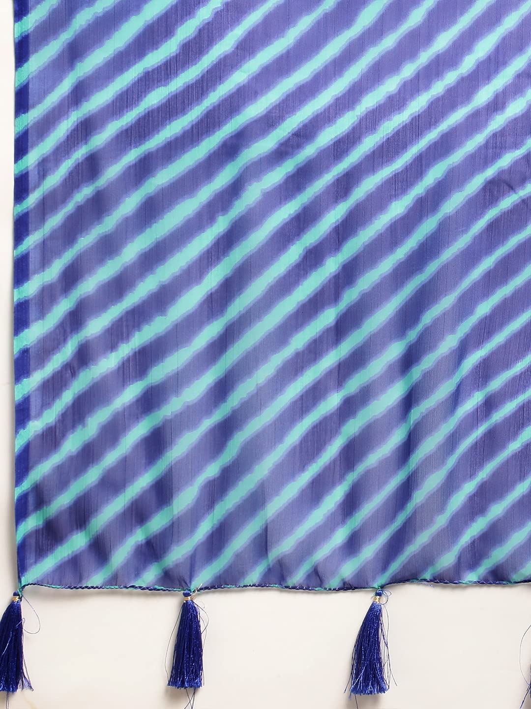 Women's Chiffon Lehriya Printed Saree Without Blouse