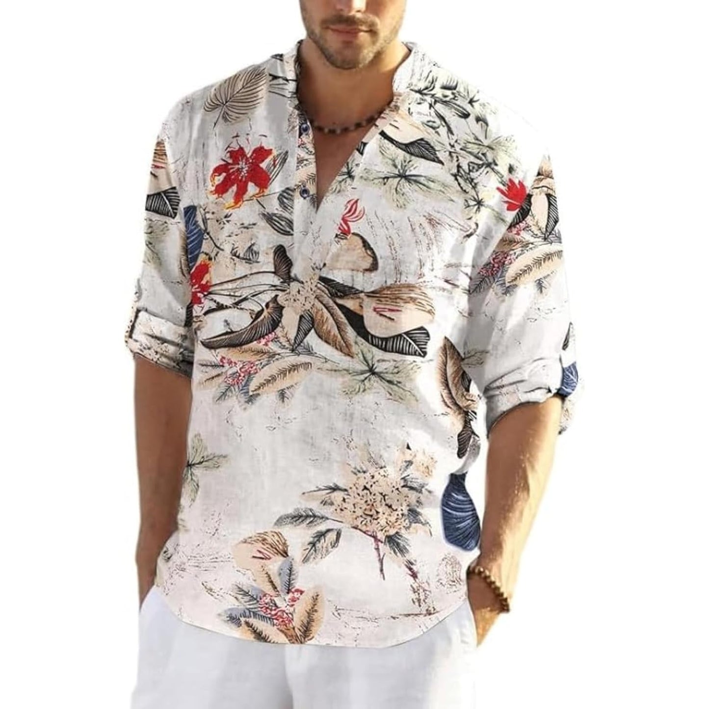 Bellstone Men's Cotton Blend Full Sleeve Printed