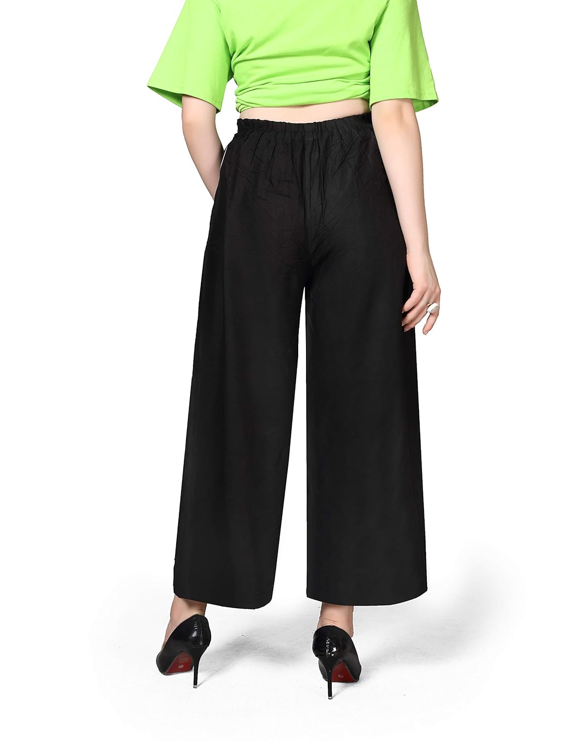 Pranjal Women's Premium Regular Fit Rayon Palazzo
