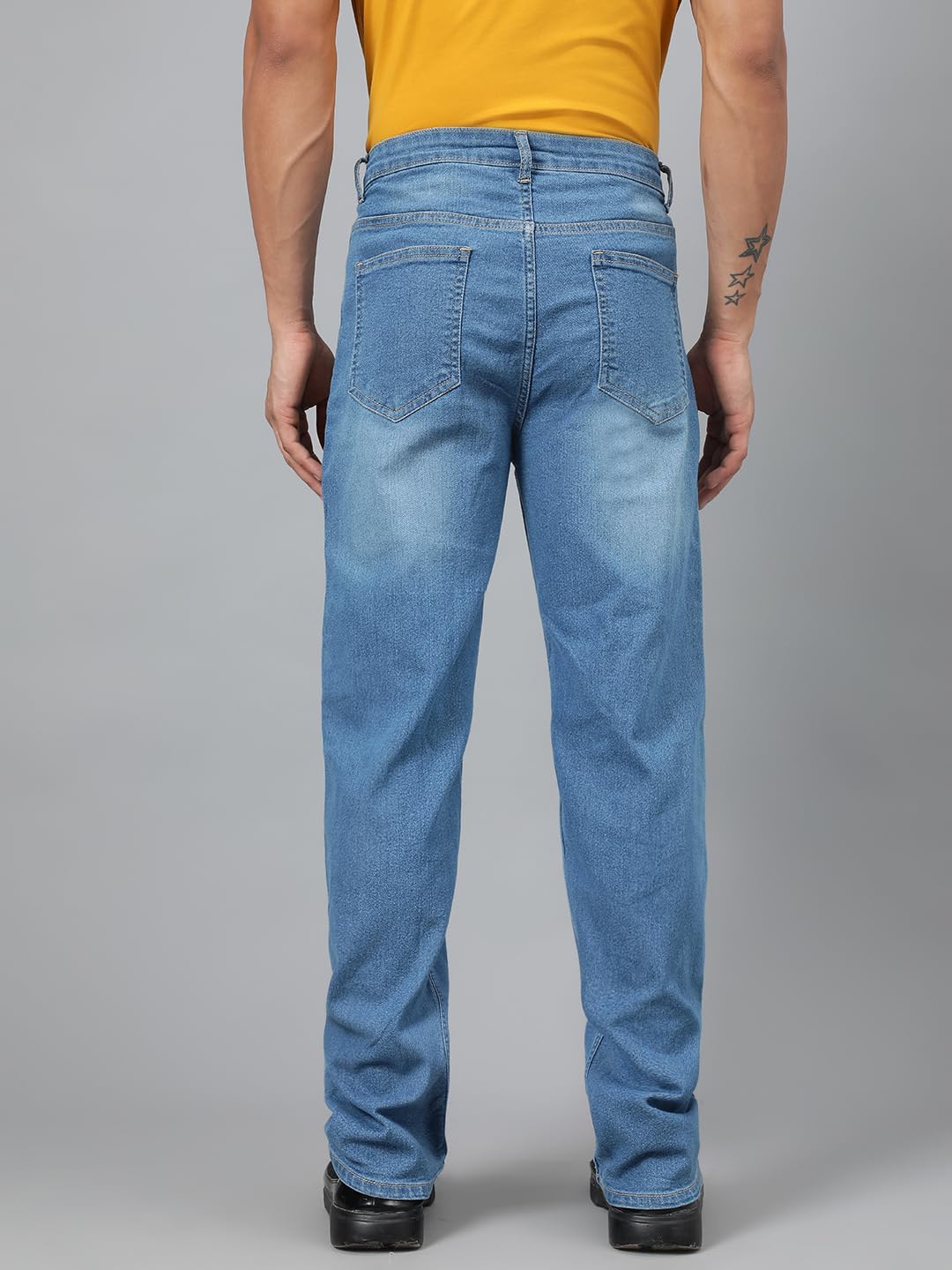 KOTTY Men’s Relaxed Fit Straight-Leg Jeans