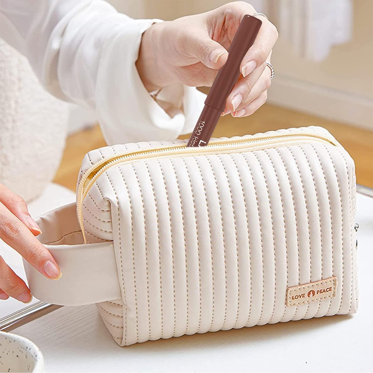 Travel Makeup Pouch Set Toiletry Bag Cosmetic Organizer