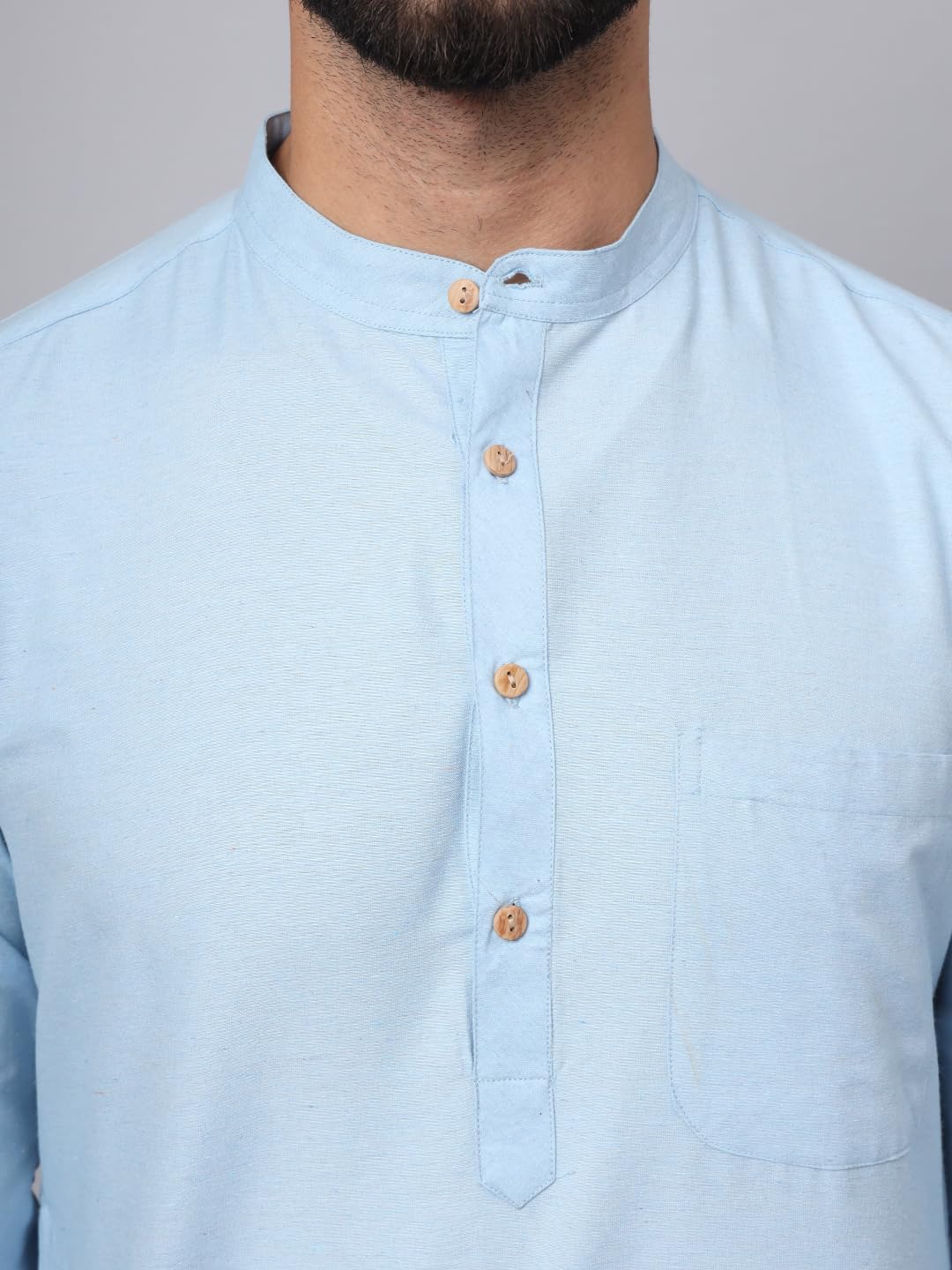 CHIKAN Men's Cotton Regular Premium Long Kurta