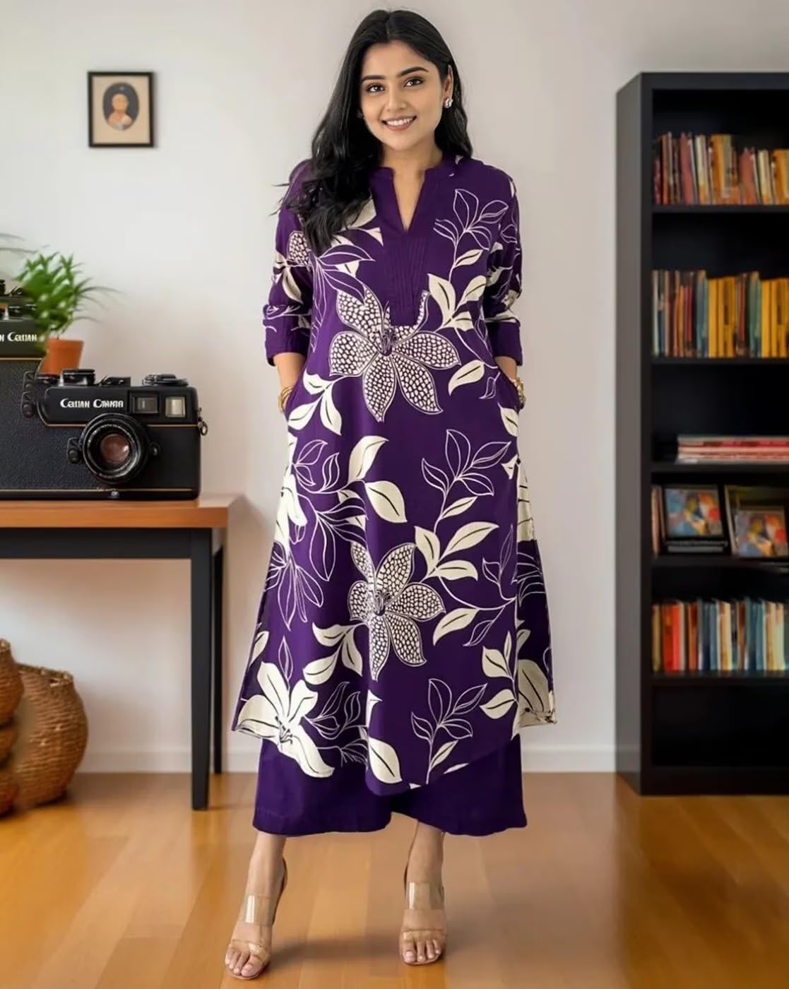 Fast Fashions Women's Rayon Viscose A-Line Printed