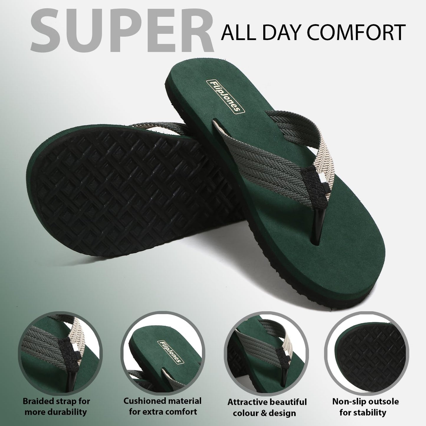 Comfort Flip Flops with Herringbone Pattern, Niwar Straps - alphahostel.in