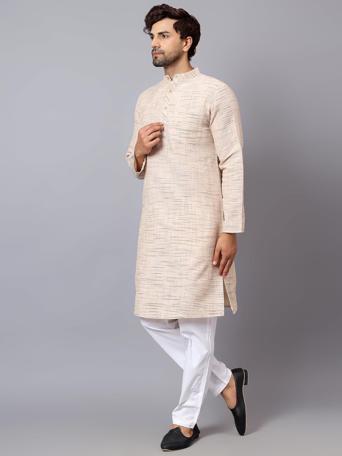 LATEST CHIKAN Men's Cotton Regular Kurta