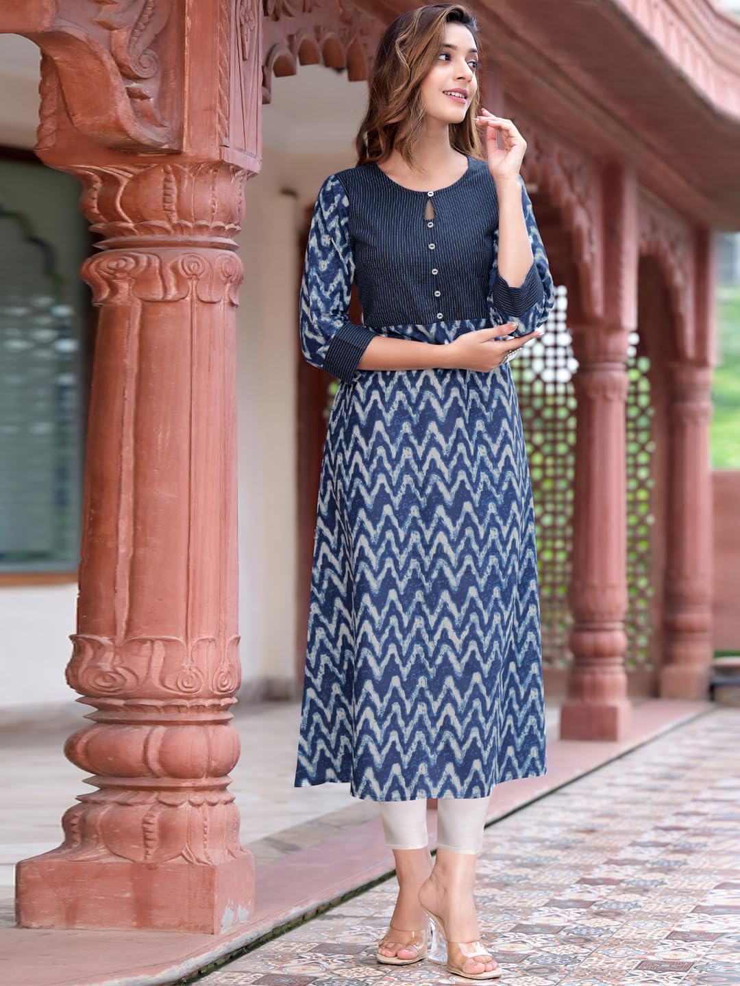 Yash Gallery Women's Cotton Straight Fit Straight Kurta