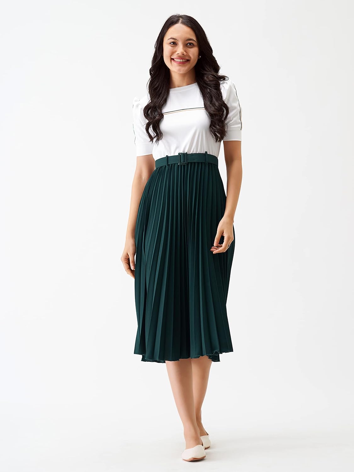 AASK Women Fit& Flare Polyster Solid Dress for Women