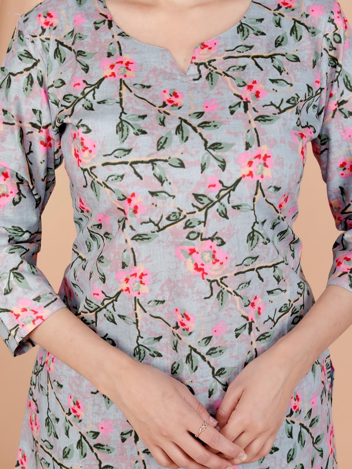 Women's Casual Jaipuri Cotton Printed Short Kurta