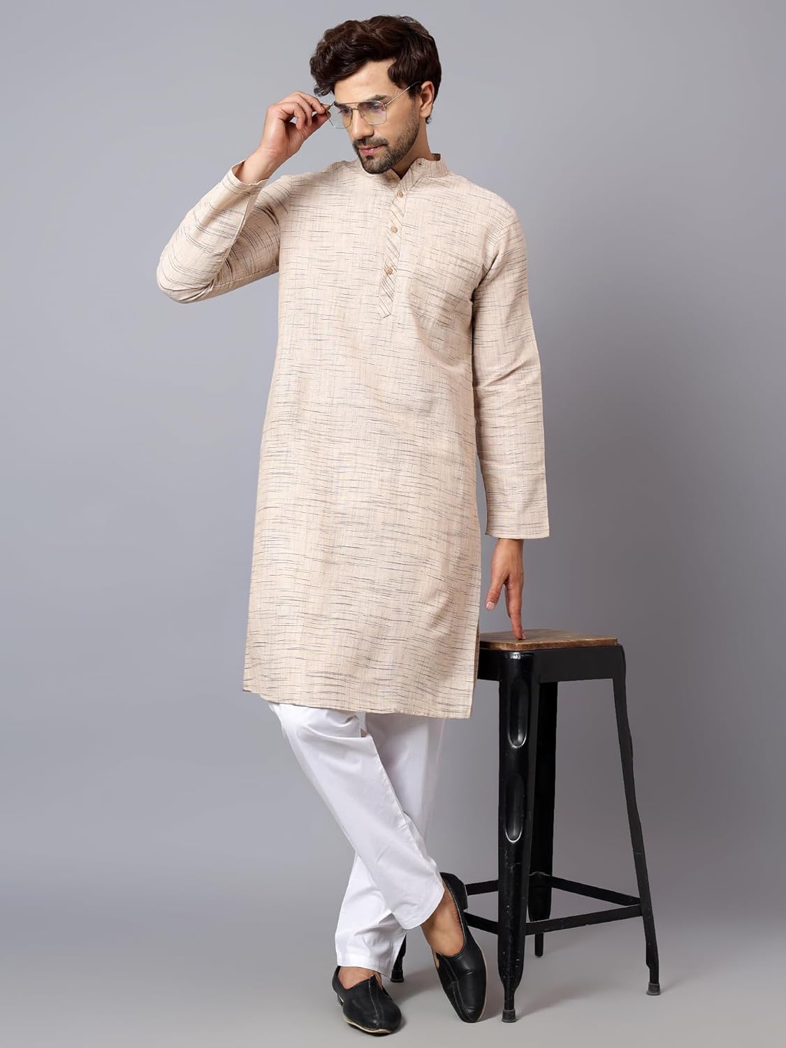 LATEST CHIKAN Men's Cotton Regular Kurta