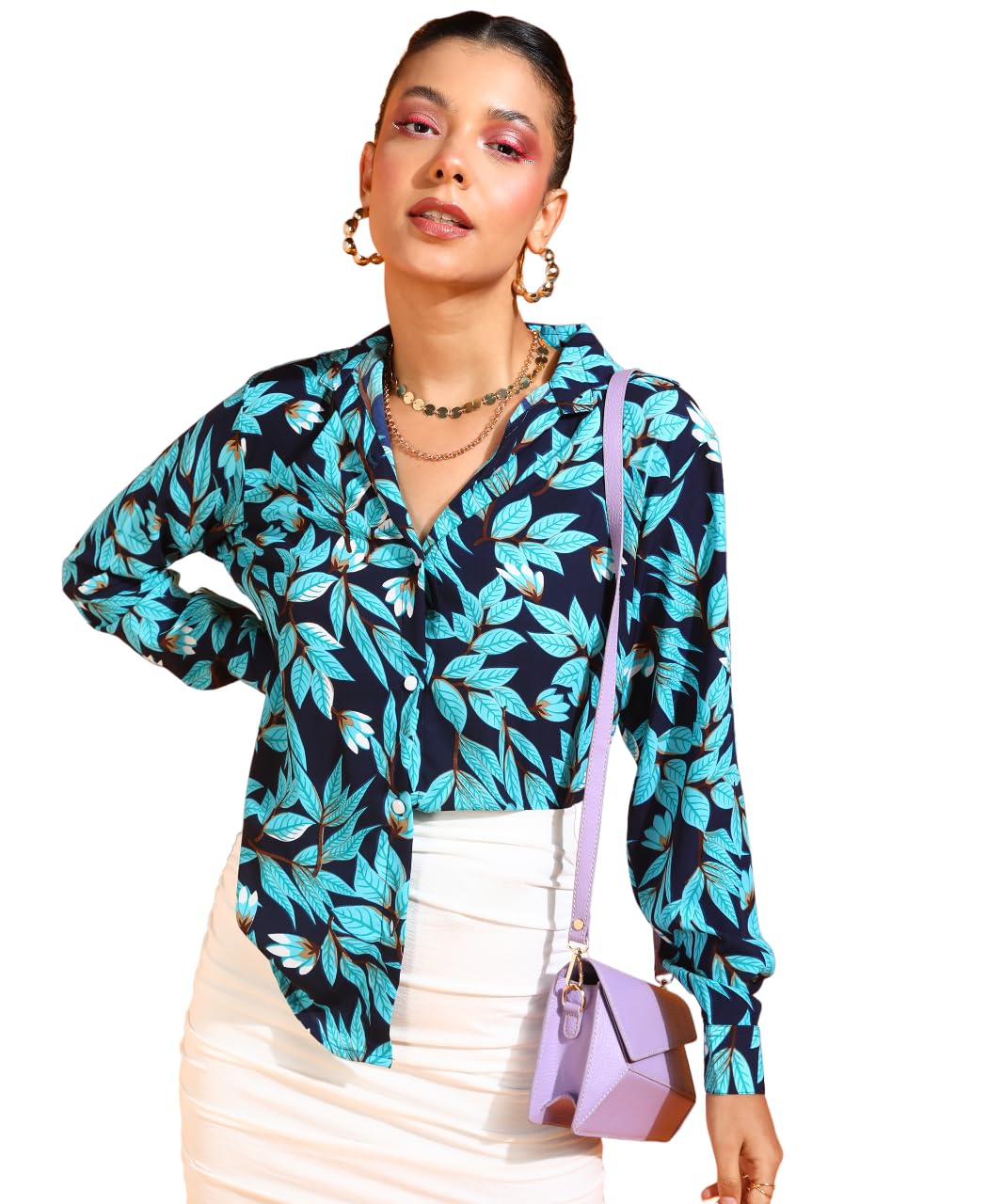 POPWINGS Printed Full-Sleeves Regular-Fit Polyester