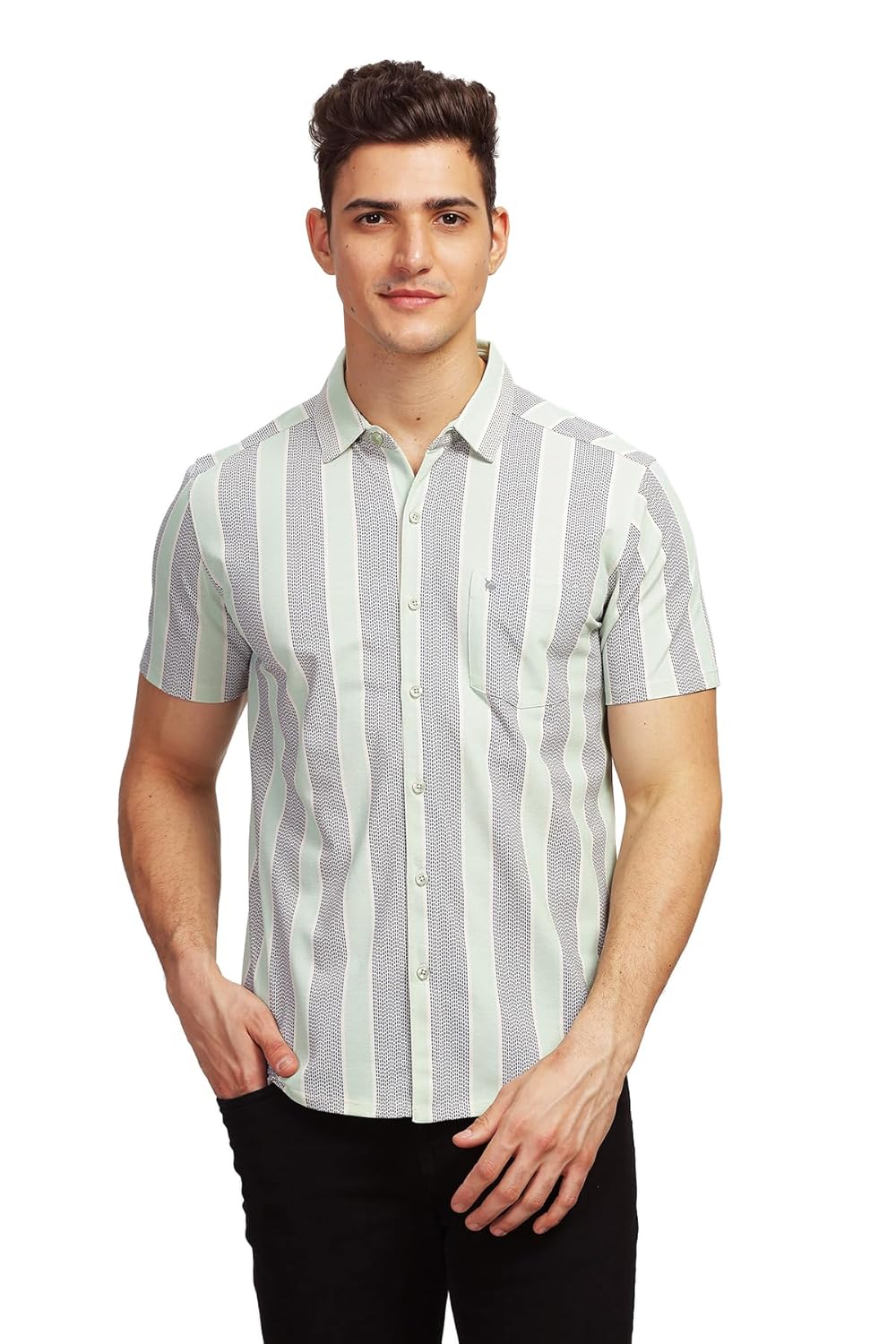 BULLMER Trendy Regular Fit Printed Causal Shirt for Men