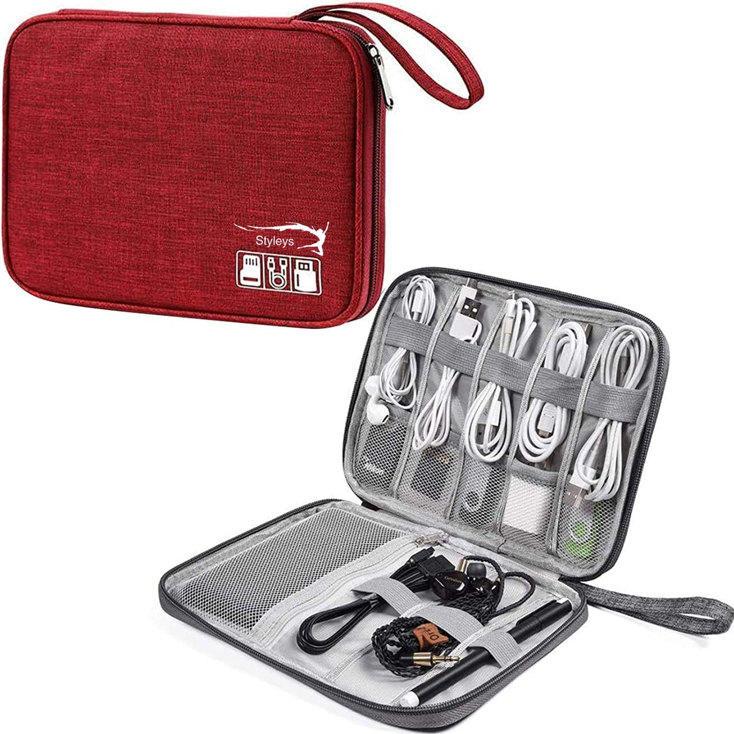 Electronics Organizer Bag Waterproof Carrying Pouch