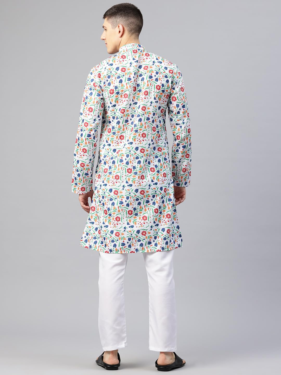 Luxrio Printed Kurta for Men Cotton Blend Linen