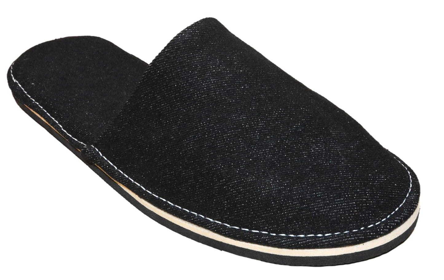 Black Denim super soft and comfortable Slippers - alphahostel.in
