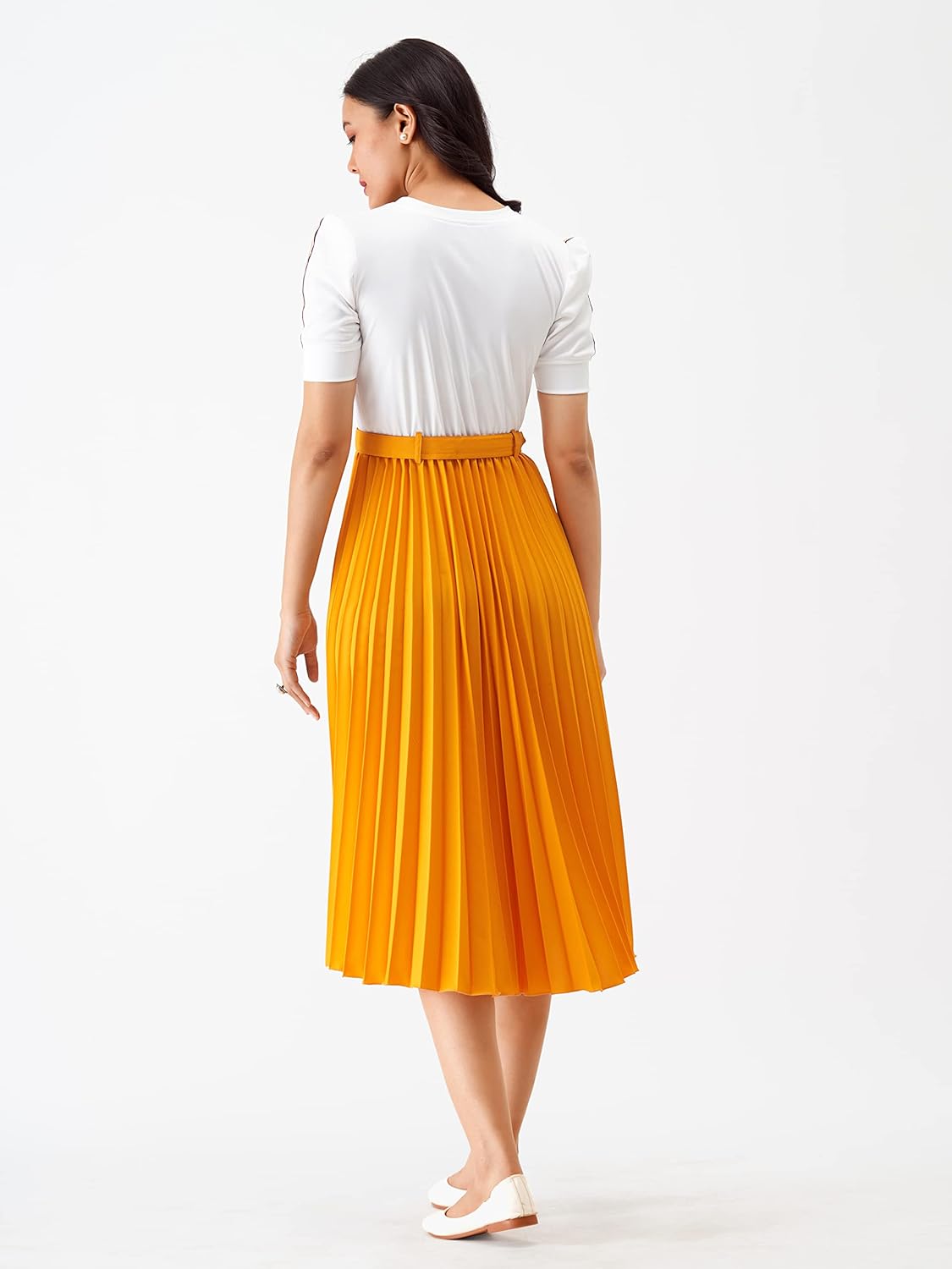 AASK Women Fit& Flare Polyster Solid Dress for Women