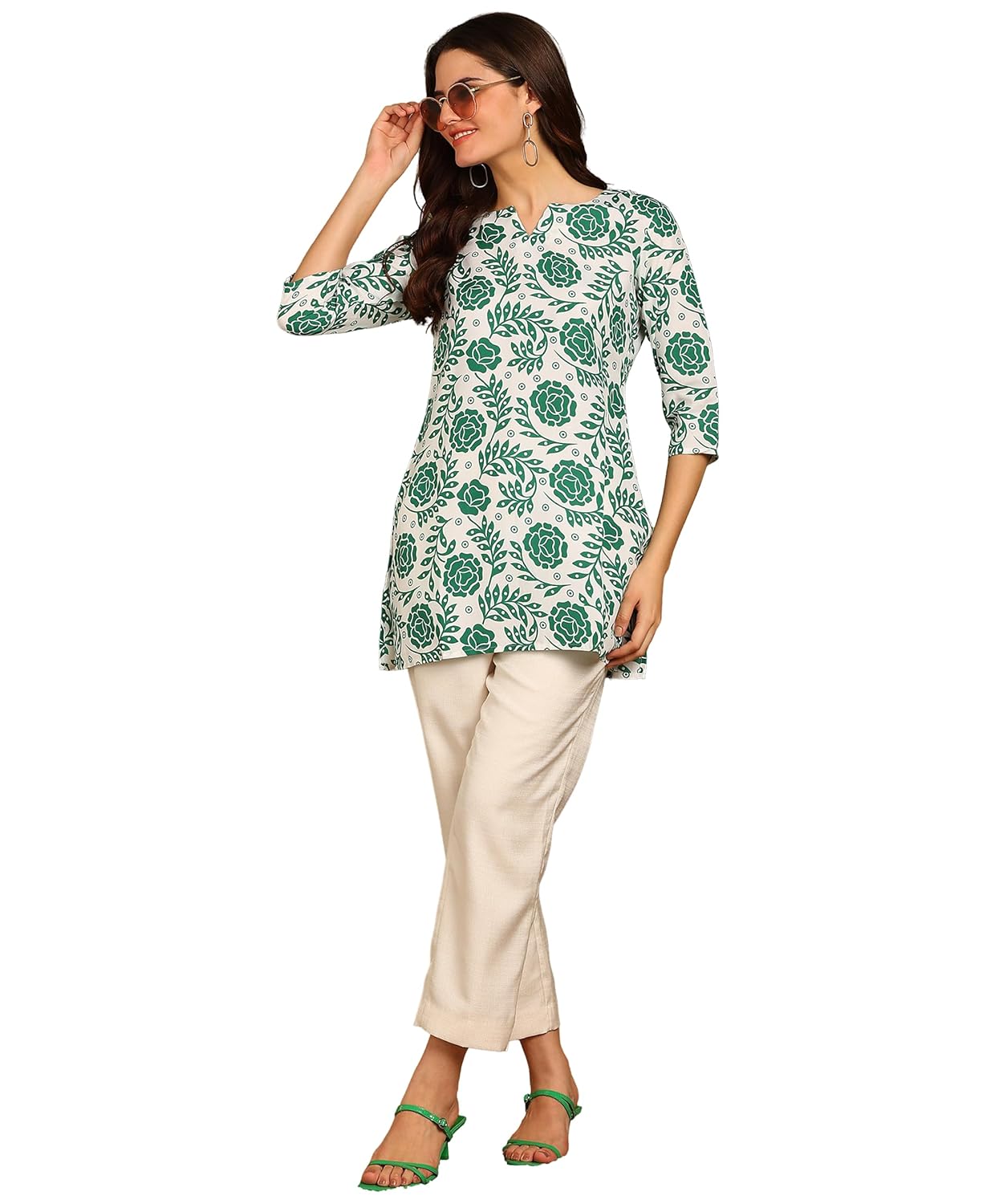 DSK Studio Women's & Girls' Poly Rayon Short Kurti