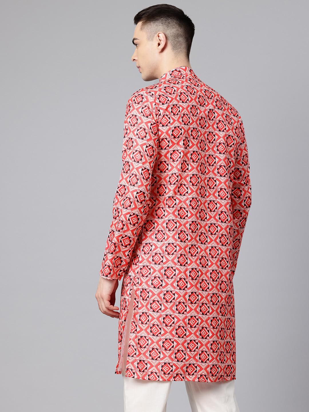 Luxrio Printed Kurta for Men Cotton Blend Linen