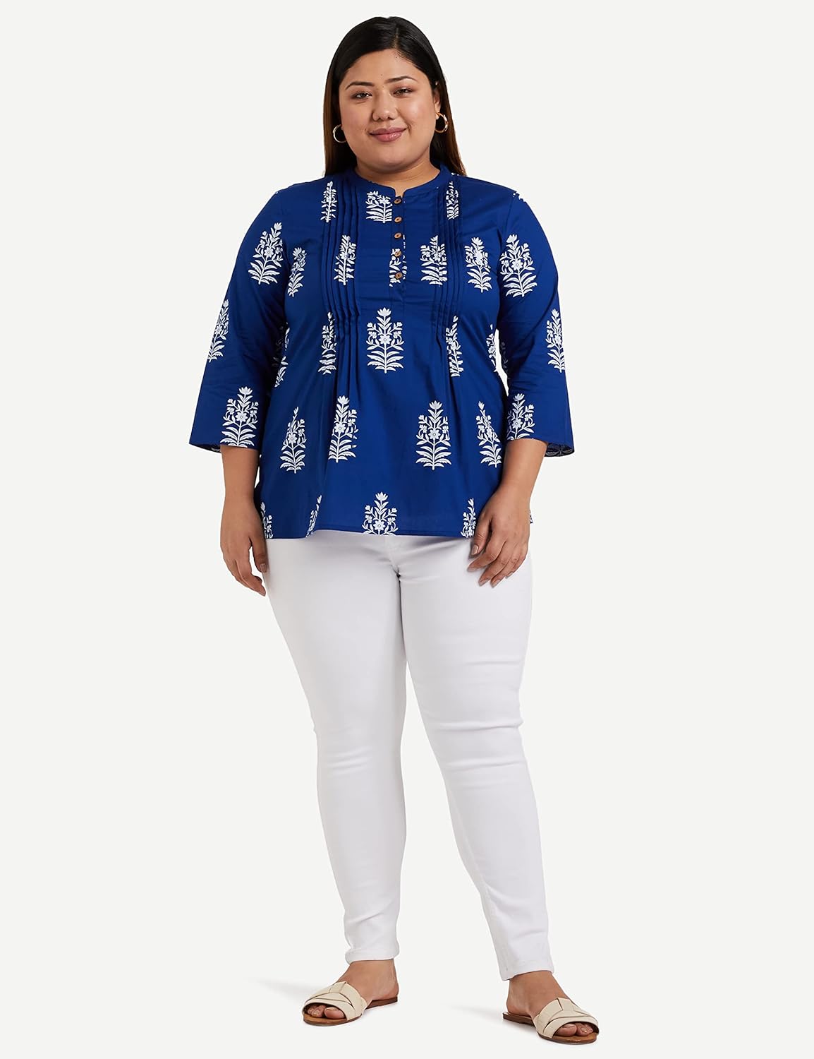Myx Women's Cotton Printed A-line Short Kurti