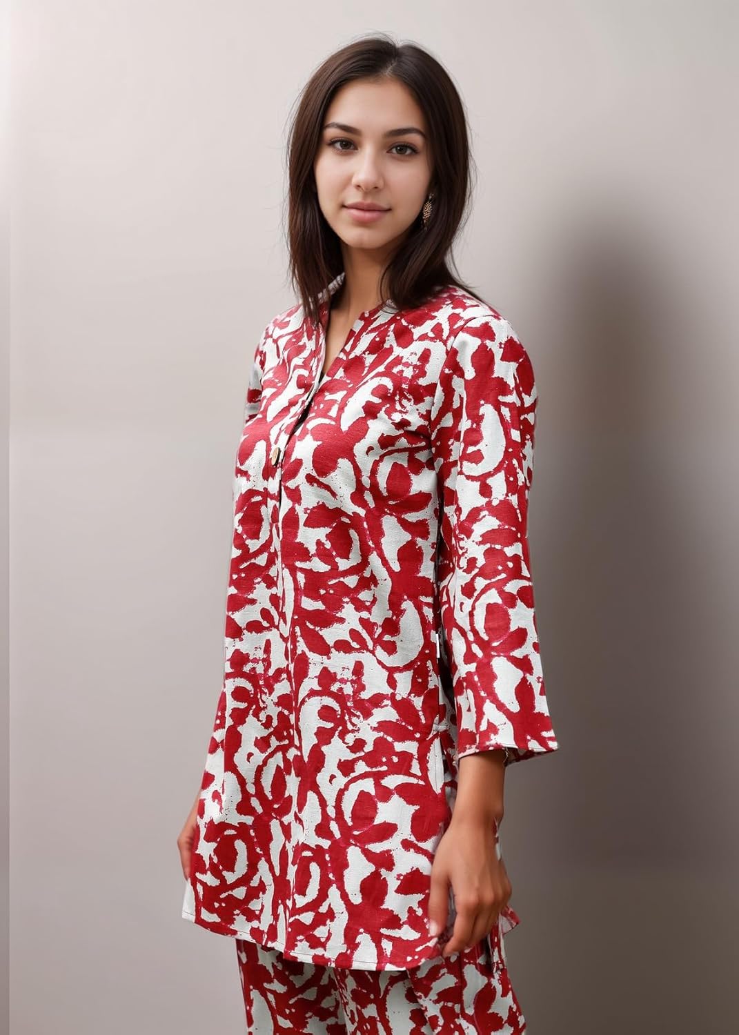SHIENZY Stylish Printed Cotton Blend Co Ord Set