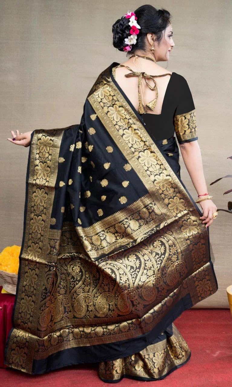 Sugathari Women's Banarasi Saree Pure Kanjivaram Silk Saree