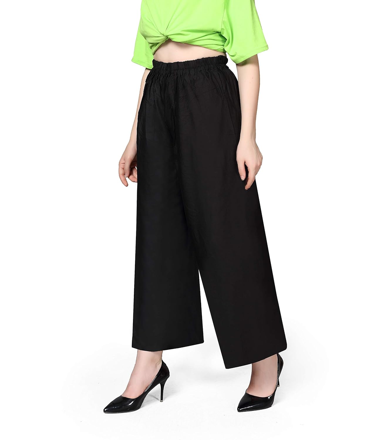 Pranjal Women's Premium Regular Fit Rayon Palazzo