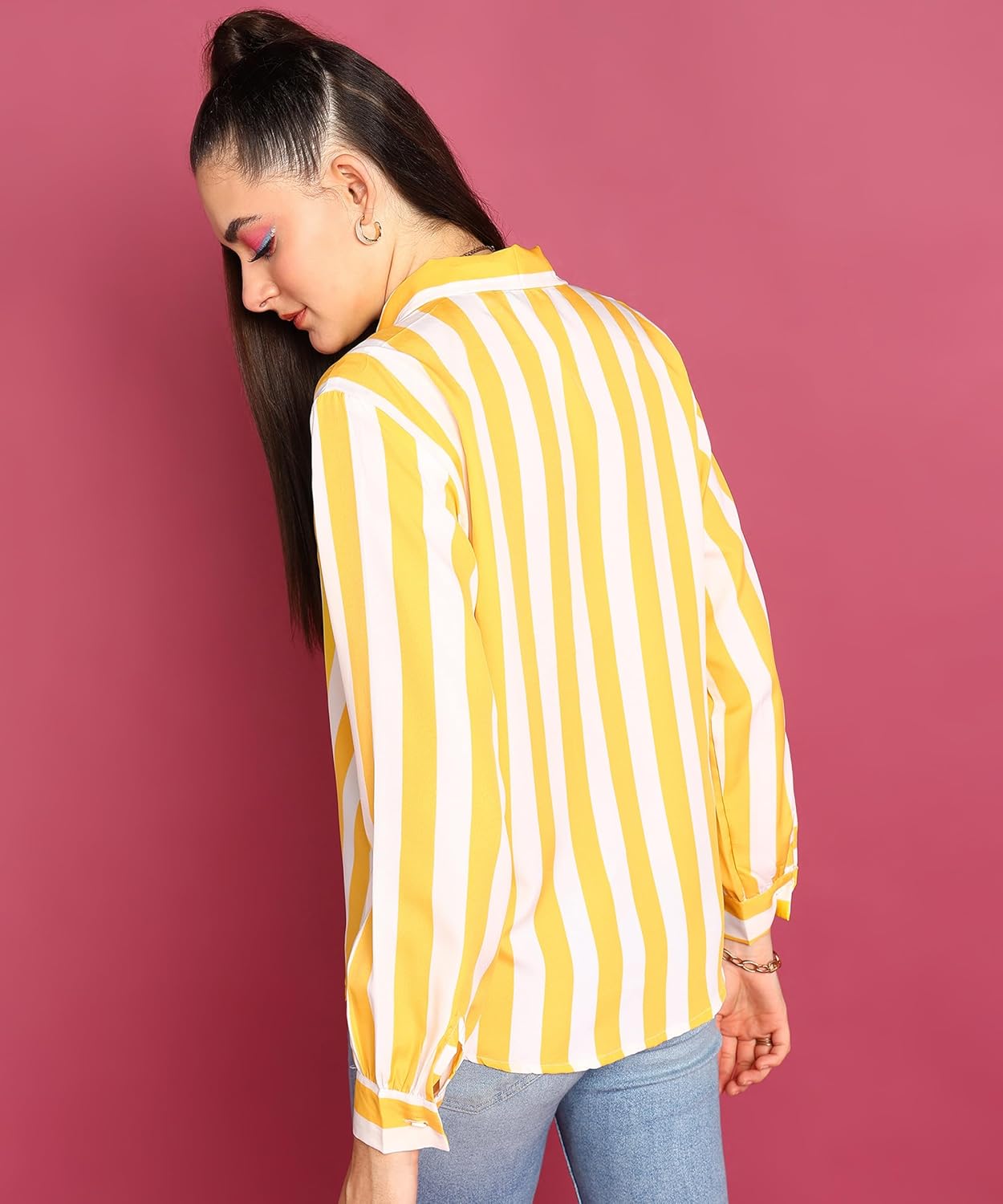 POPWINGS Printed Full-Sleeves Regular-Fit Polyester