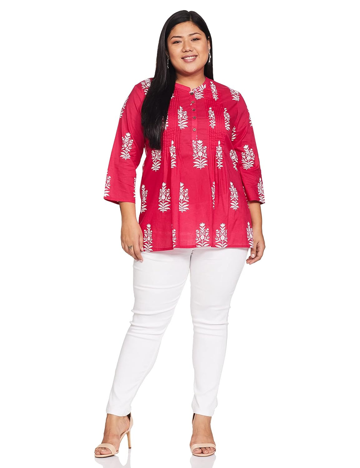 Myx Women's Cotton Printed A-line Short Kurti