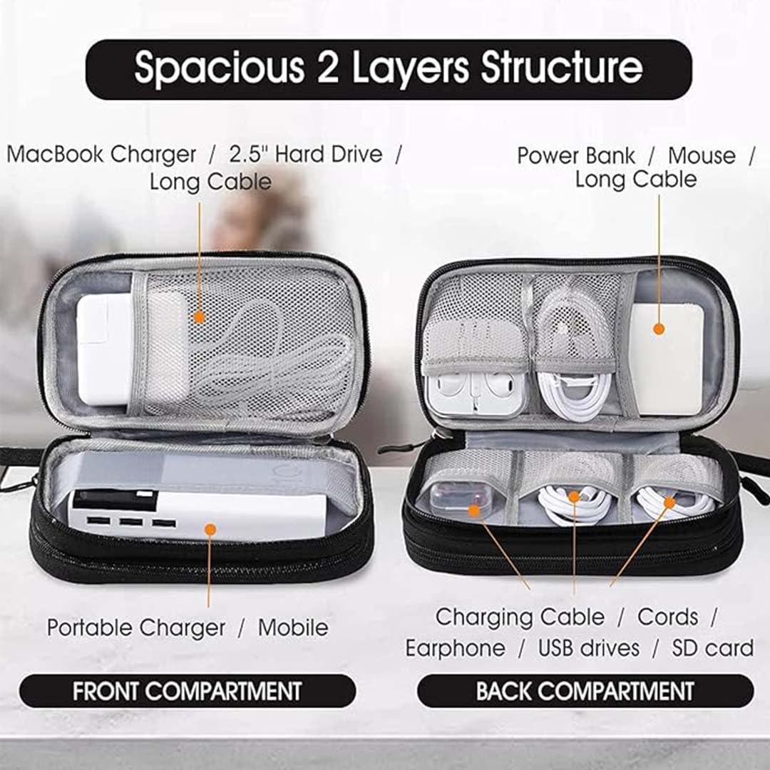 Elfora Cable Organizer Pouch | Travel Organiser Bag