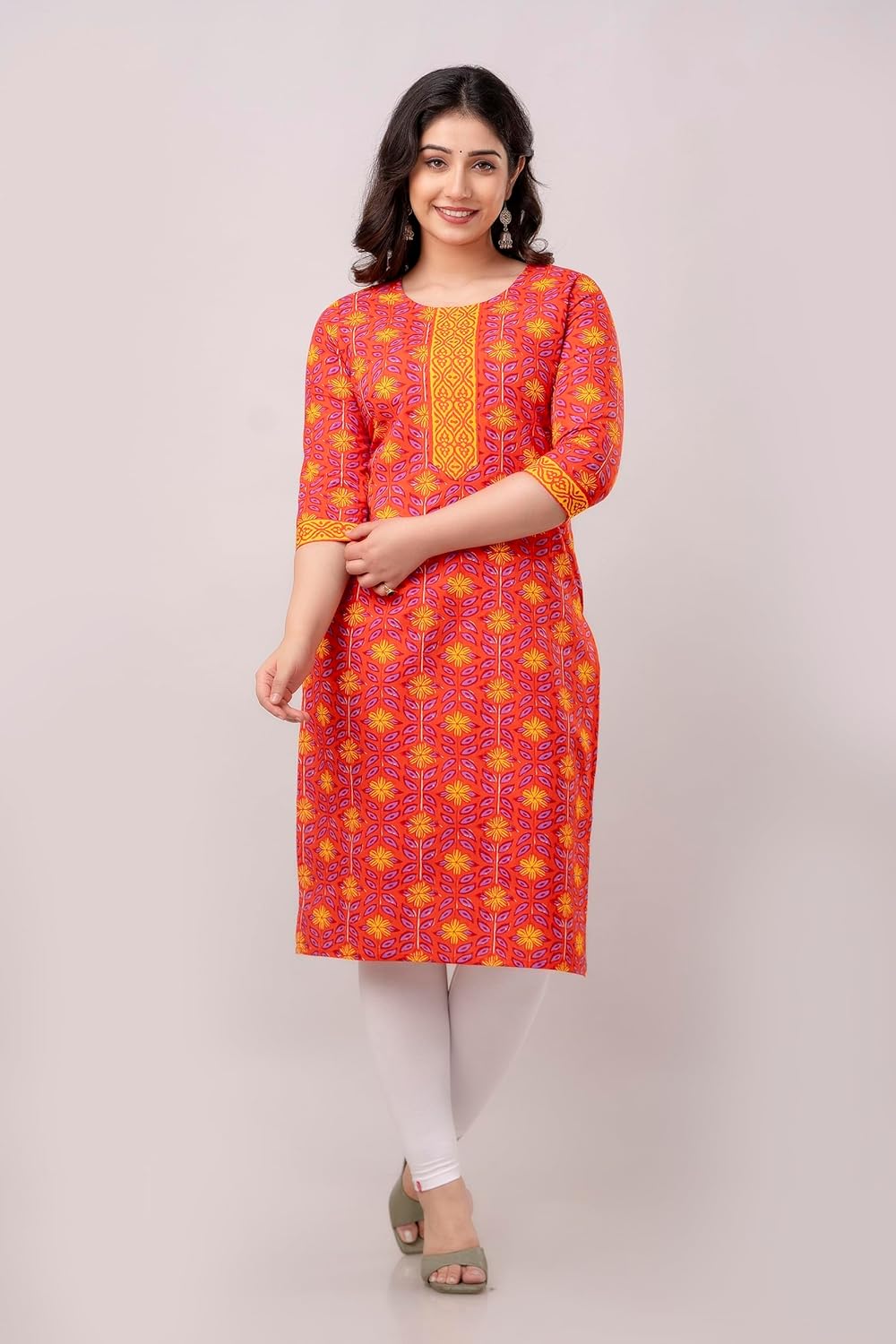 Vnyashri Cotton Straight Kurta for Women