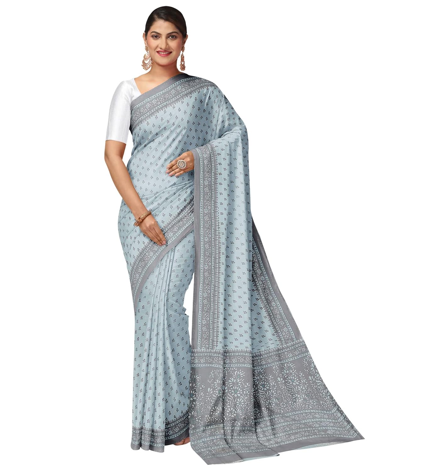 Pure Cotton Saree for Women without Blouse Piece
