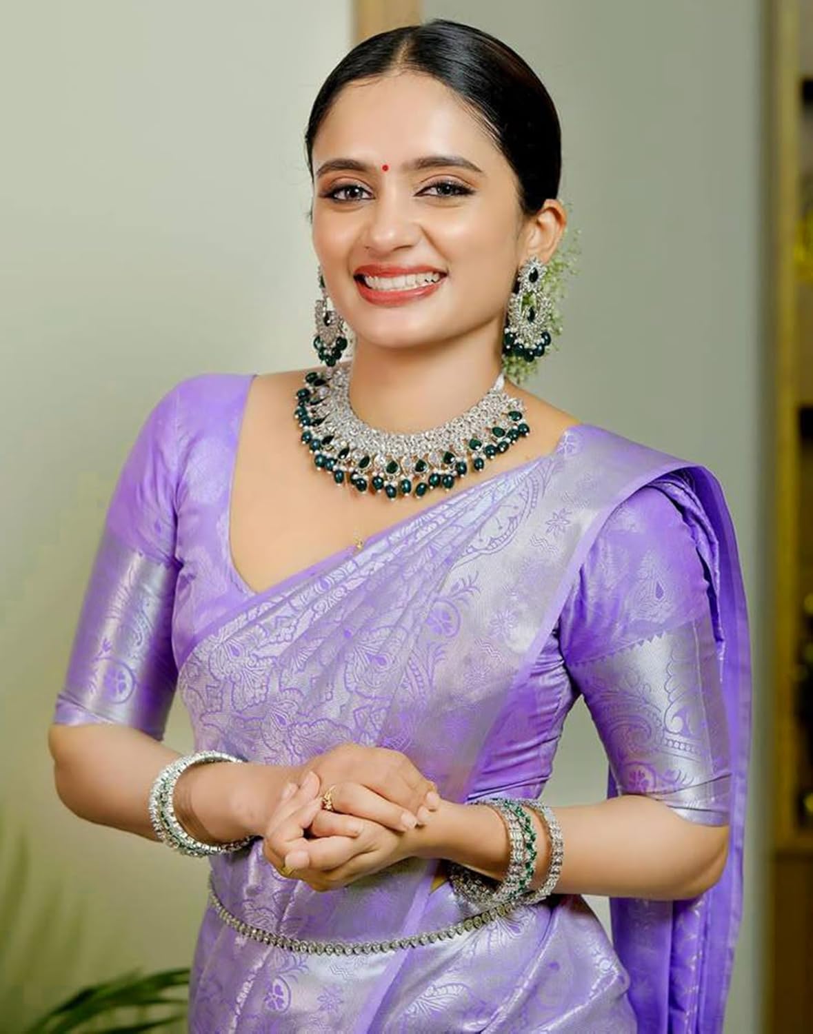 Women's Kanjivaram Soft Silk Blouse Piece For Wedding