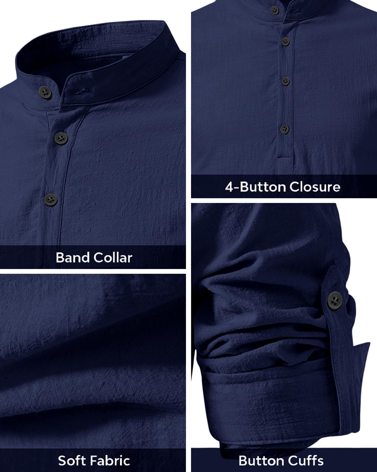 Bellstone Men's Solid Regular Fit Dress Shirt