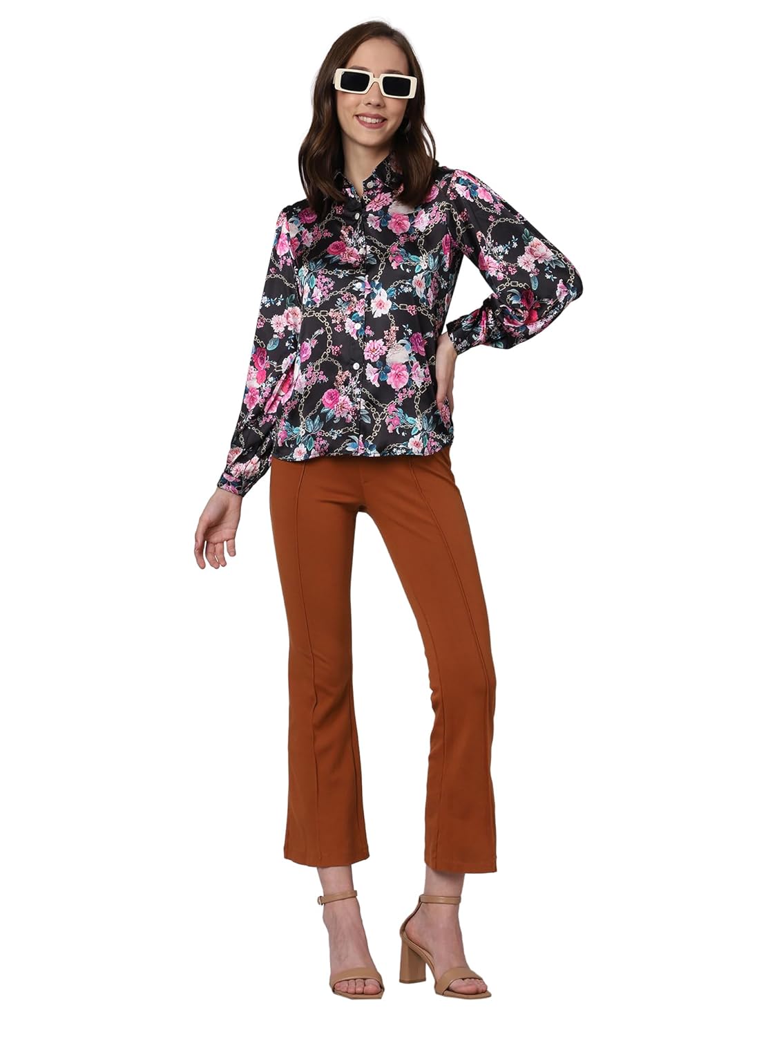 Urban Komfort Women's Abstract Print Full Sleeve Satin