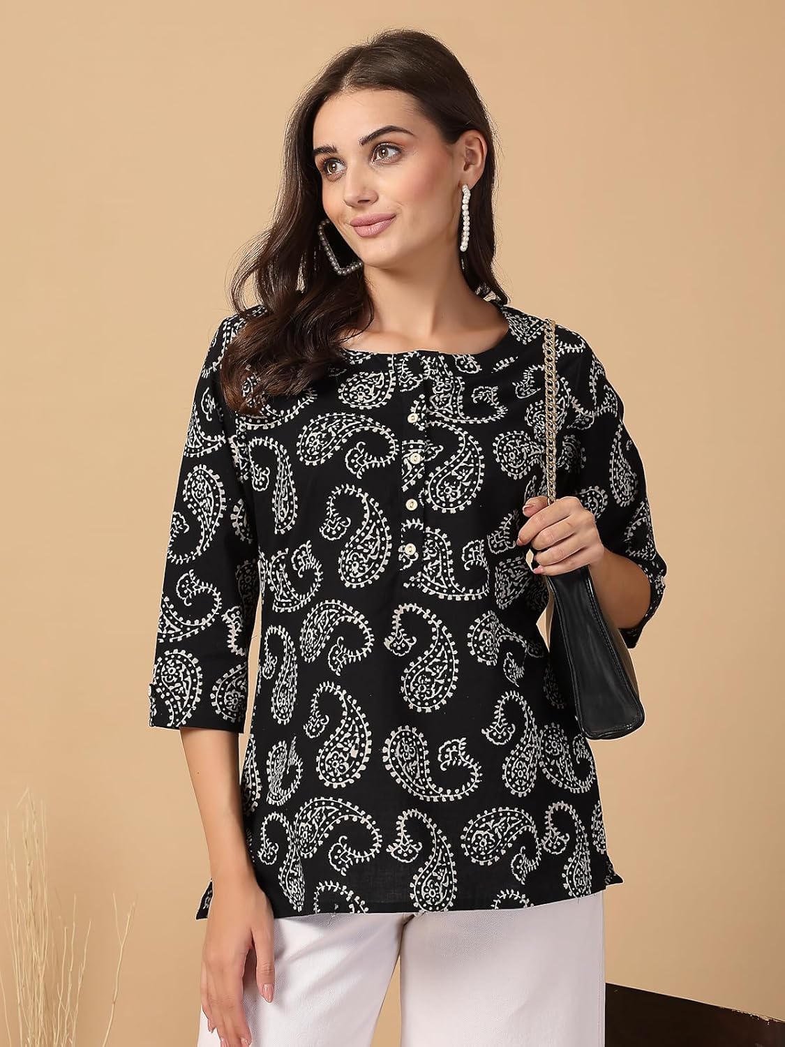 Women Cotton Printed Short Kurti