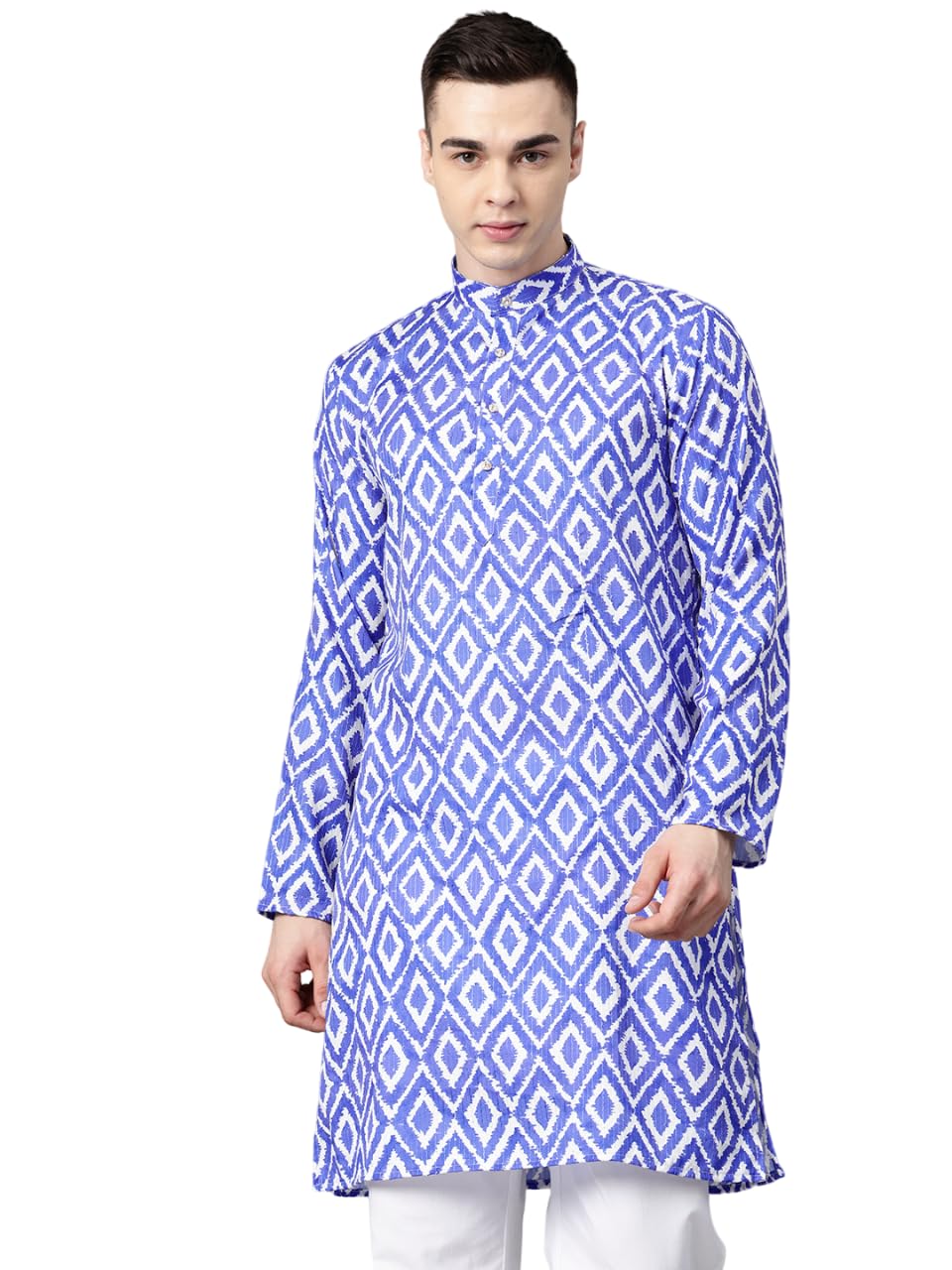 Luxrio Printed Kurta for Men Cotton Blend Linen
