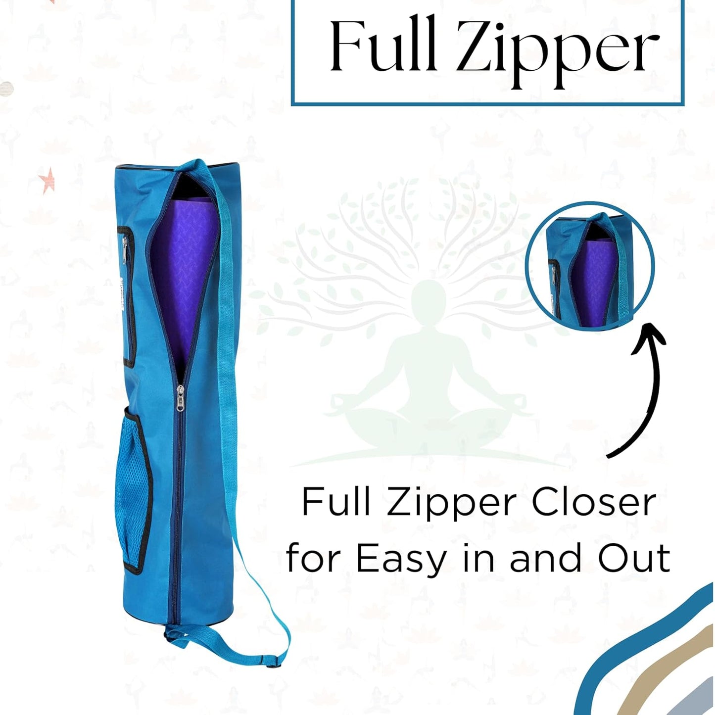 PHILLIN Yoga Mat Cover Bag with Adjustable Shoulder